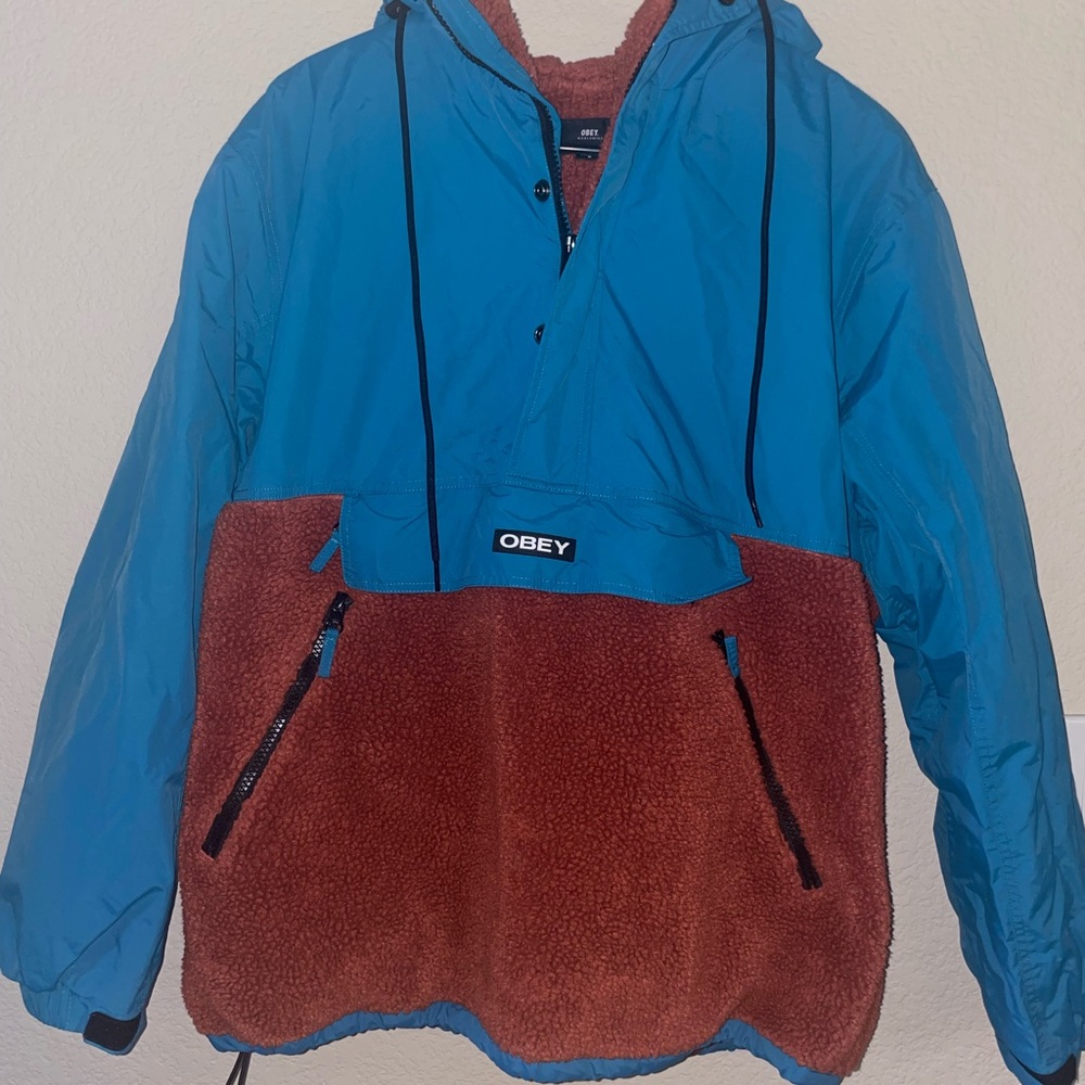 Host Pick Obey Teal Split Anorak Jacket - image 5